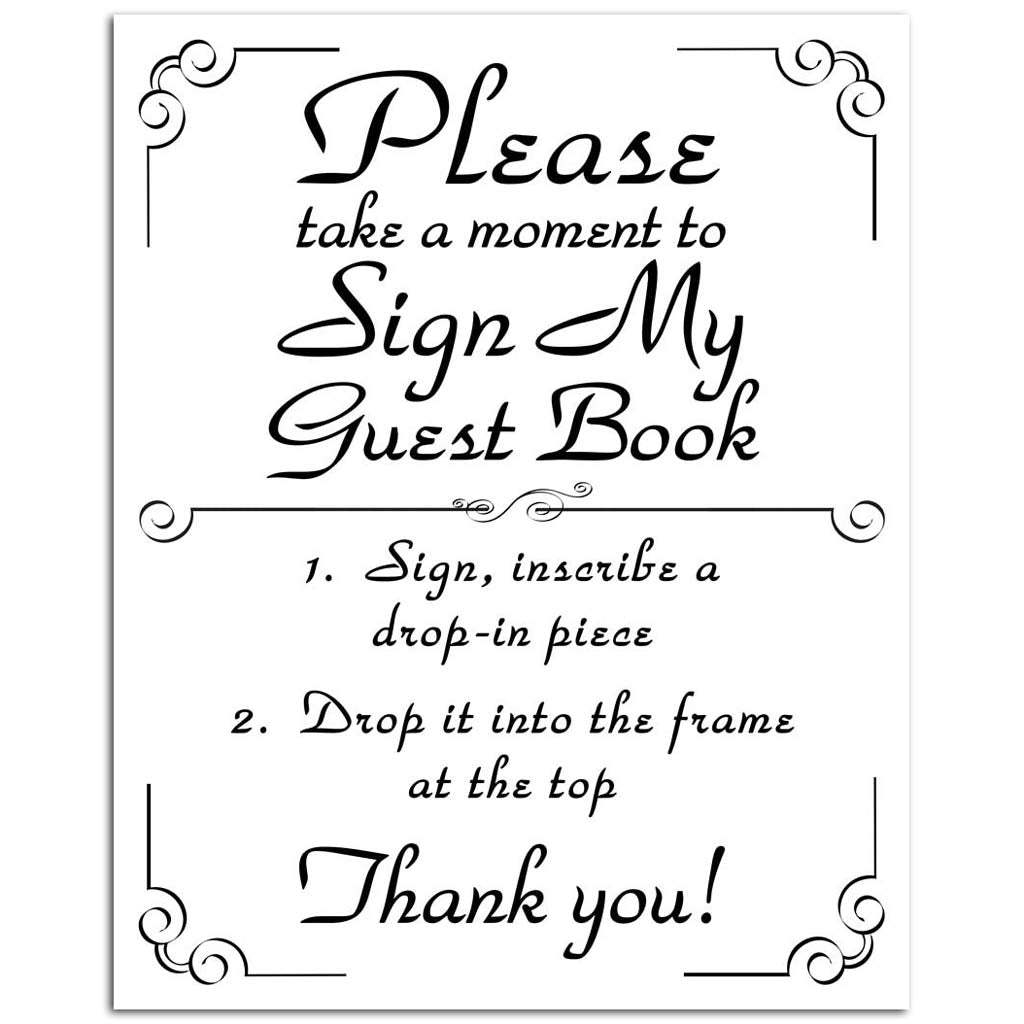 Free Printable Guest Book Signs for Weddings